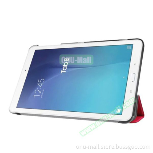 2015 Alibaba Trade Assurance 3 Folding Flip Leather Cover Case for Samsung Galaxy Tab E T560